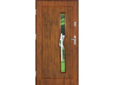 Drzwi zewnętrzne stalowo-drewniane Disting Mario 05 Dąb złoty 80 cm lewe KR CENTER
