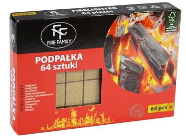 Zdjęcie: Podpałka 64 kostki FIRE FAMILY