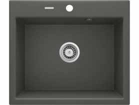 Zlewozmywak Andante antracyt metalik granit 1K 600x520x210, space saver DEANTE