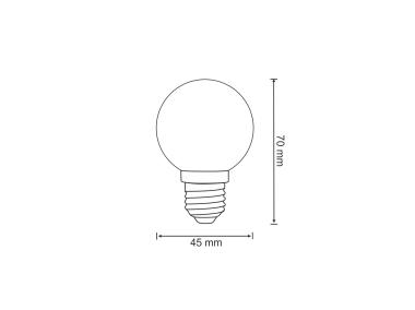 Zdjęcie: Żarówka LED G45 E27 36V 0,5 W czerwone 2 szt. POLUX