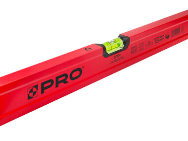 Zdjęcie: Poziomnica PRO600 malowana czerwona z magnesami 120 cm PRO