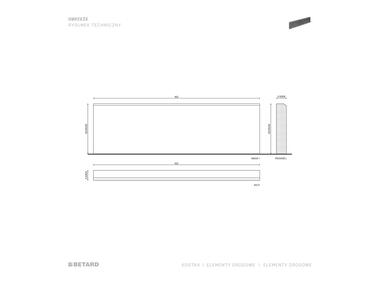 Zdjęcie: Obrzeże betonowe 100x20x6 cm grafitowe BETARD