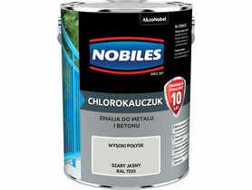 Farba emalia chlorokauczukowa 5 L szary jasny NOBILES