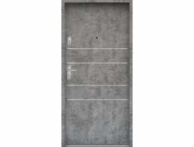 Drzwi wejściowe do mieszkań Bastion A-30 Beton srebrny 80 cm (NW) prawe ODR KR CENTER