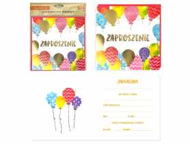 Zaproszenie PMZ-114 Ogólne - balony KUKARTKA
