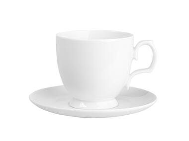 Zdjęcie: Filiżanka Cappuccino Mariapaula biała 350 ml, Spodek 17 cm w opasce ALTOMDESIGN