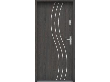 Zdjęcie: Drzwi wejściowe do mieszkań Bastion R-60 Wenge deska 90 cm lewe ODR KR CENTER