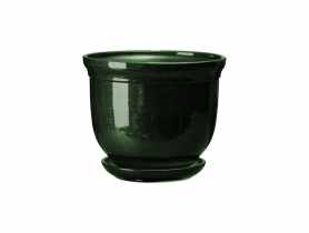 Doniczka ceramiczna z podstawką Grecka 20x25 cm zielony połysk FLOWERPOT