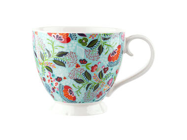 Zdjęcie: Filiżanka na stopce Jumbo Folk Flowers 350ml ALTOMDESIGN