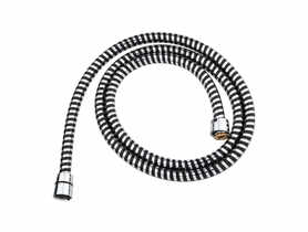 Wąż prysznicowy pvc 150 cm gładki czarno-srebrny STINNEA
