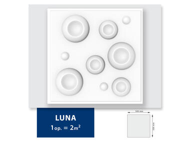 Kaseton 3D Luna (2 m2) biały DMS