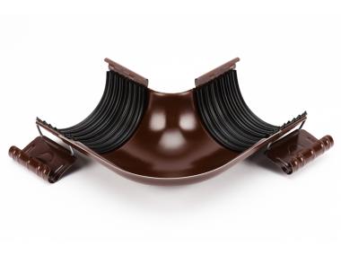 Zdjęcie: łuk zewnetrzny 90 stopni GS 120 stalowa klamra czekoladowy brąz GALECO