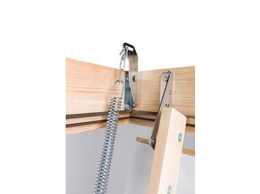 Zdjęcie: Schody strychowe OptiStep Ole 60x120 cm klapa biała poręcz KRONMAT