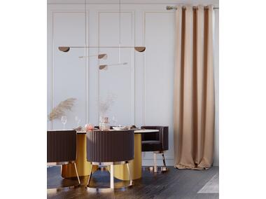 Zdjęcie: Zasłona zaciemniejąca radiant beżowy 140x270 cm CHIC HOME