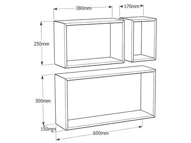 Zdjęcie: Półka modułowa prostokątna FRS 1 dąb sonoma 600x380x170 mm VELANO