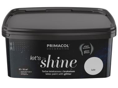 Zdjęcie: Farba dekoracyjna z brokatem Lets Shine Lviv 2 L brokat złoty PRIMACOL DECORATIVE