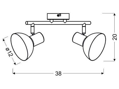 Zdjęcie: Lampa sufitowa Diso 2-punktowa spirala CANDELLUX