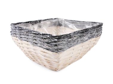 Zdjęcie: Osłonka wiklinowa na doniczkę 35x35x16 cm TIN TOURS