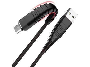 Zdjęcie: Kabel USB - USB C wzmacniany czarny LB0153 LIBOX
