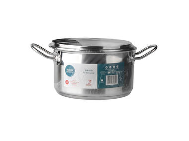 Zdjęcie: Garnek David nierdzewny 20 cm 3,6 L z pokrywką szklaną  ALTOMDESIGN