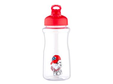 Zdjęcie: Butelka plastikowa na wodę z czerwoną nakretką 500 ml dekoracja York Easy Morning ALTOMDESIGN