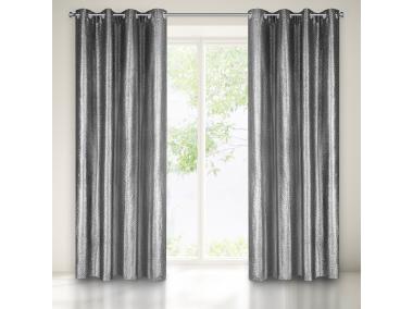 Zdjęcie: Zasłona gotowa Glossy 140x250 cm czarny EUROFIRANY