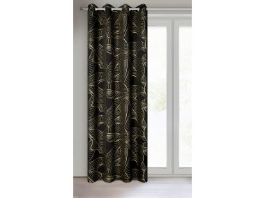 Zdjęcie: Zasłona gotowa Kiara 140x250 cm czarny EUROFIRANY