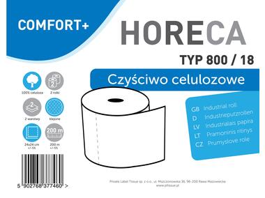 Zdjęcie: Czyściwo papierowe dwuwarstwowe 800 listków 2 rolki HORECA COMFORT+
