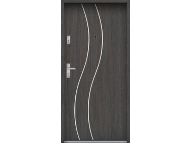 Zdjęcie: Drzwi wejściowe do mieszkań Bastion R-59 Wenge deska 90 cm prawe ODO KR CENTER