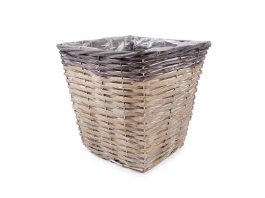 Zdjęcie: Osłonka wiklinowa na doniczkę 22x22x21 cm TIN TOURS