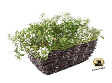 Zdjęcie: Kosz wiklinowy do obsadzania kwiatami 30x14x12h cm TIN TOURS