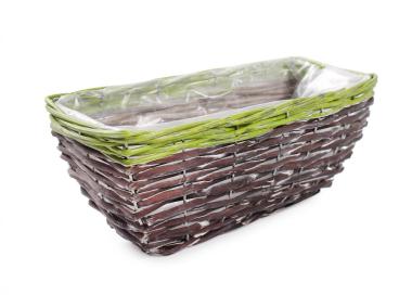 Zdjęcie: Kosz wiklinowy do obsadzania kwiatami 30x14x12h cm TIN TOURS