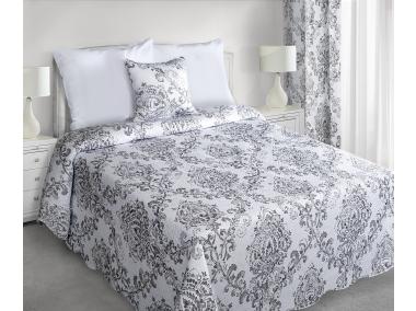 Zdjęcie: Zasłona Delia 140x250 cm biało-srebrna na przelotkach EUROFIRANY