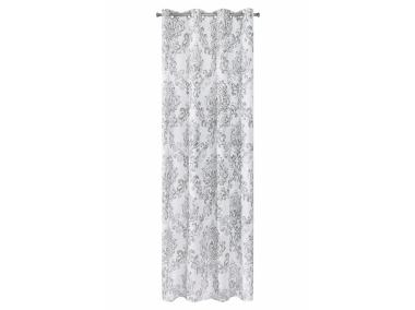 Zdjęcie: Zasłona Delia 140x250 cm biało-srebrna na przelotkach EUROFIRANY
