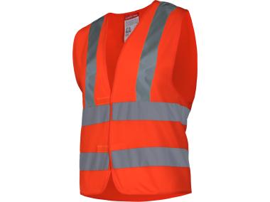 Kamizelka ostrzegawcza 4 pasy, pomarańczowa, "s", CE, LAHTI PRO