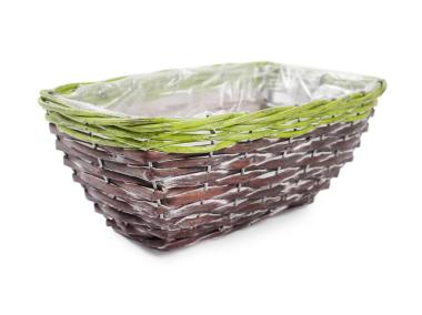 Zdjęcie: Koszyk do obsadzania kwiatami 26x17x10 cm prostokątny TIN TOURS