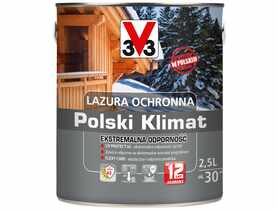Lazura ochronna Polski Klimat Ekstremalna Odporność Biały alpejski 2,5 L V33