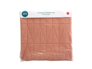 Zdjęcie: Poszewka dekoracyjna 40x40 cm Łososiowa Pikowane Trójkąty ALTOMDESIGN