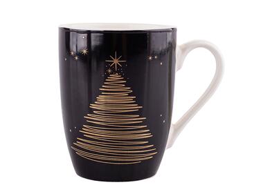 Zdjęcie: Kubke baryłka Golden Christmas 300 ml czarny ALTOMDESIGN