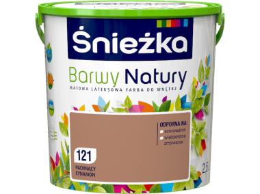 Zdjęcie: Farba Barwy Natury pachnący cynamon 121 2,5L ŚNIEŻKA