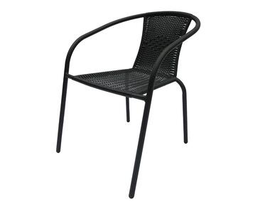 Krzesło ogrodowe fotel Bistro czarny PATIO