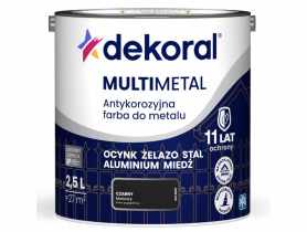 Farba do metalu Multimetal Antykorozyjna Czarny 2,5 L DEKORAL