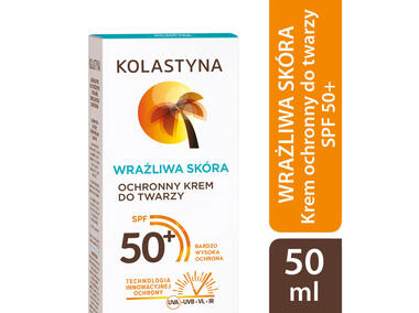 Zdjęcie: Ochronny krem do twarzy SPF50+ Wrażliwa skóra 0,05 L KOLASTYNA