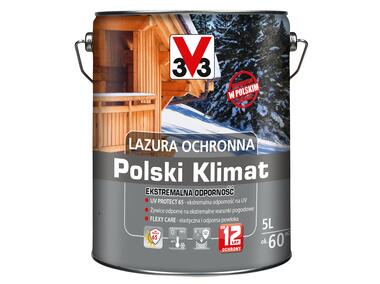 Zdjęcie: Lazura ochronna Polski Klimat Ekstremalna Odporność Biały alpejski 5 L V33