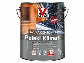 Lazura ochronna Polski Klimat Ekstremalna Odporność Biały alpejski 5 L V33