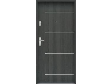 Zdjęcie: Drzwi wejściowe do mieszkań Bastion A-65 Grafit 90 cm prawe OSPŁ KR CENTER