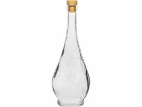Butelka Luigi z korkiem, zdobiona, biała 500 ml BROWIN