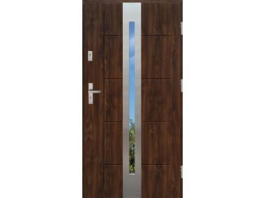 Drzwi zewnętrzne stalowo-drewniane Disting Nicolo 08 Orzech 90 cm prawe KR CENTER