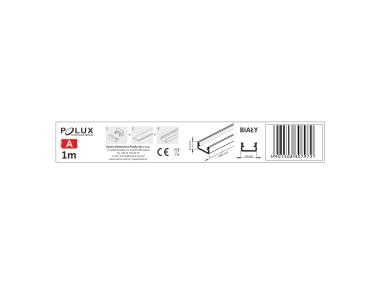 Zdjęcie: Profil zestaw 08BX-1 natynkowy aluminiowy typ A biały POLUX