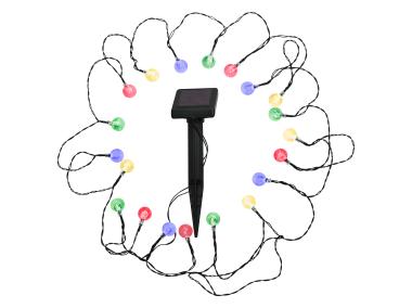 Lampki solarne sznurkowe Kolorowe Kuleczki 20 szt. POLUX